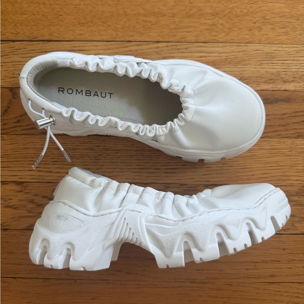 ROMBAUT Women's White Slip-On Shoes Size 37 US 7